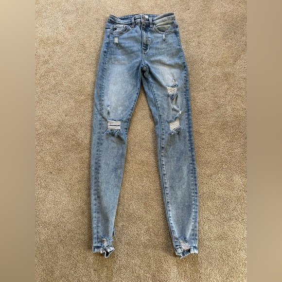 Kancan Casual Light Blue Denim Jeans - Picture 1 of 8